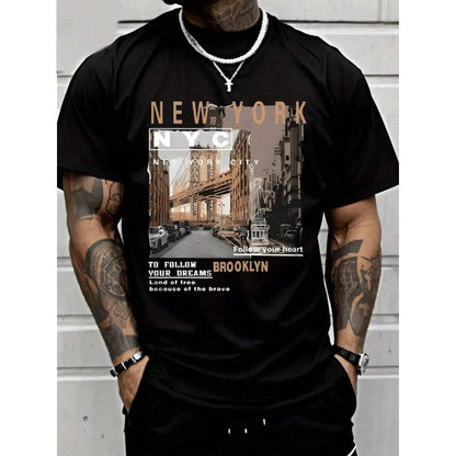 🏙️ LIMITED-TIME 50% OFF! ✨ Urban Graphic T-Shirt – New York City, Soft, Relaxed Fit ✨