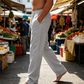 👖 LIMITED-TIME 50% OFF! ✨ Men's Casual Pants – Elastic Waist, Cotton Blend, Relaxed Fit 🍂