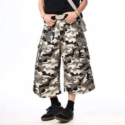 👖 LIMITED-TIME 50% OFF! ✨ Unisex Camo Cargo Shorts – Wide-Leg, Cotton Blend, Multiple Pockets 🌿
