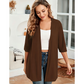 🧥 LIMITED-TIME 50% OFF! ✨ Women's Plus Size Open Cardigan – Lightweight, Mid-Length, Half Sleeves 🍁