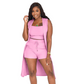 👕 LIMITED-TIME 50% OFF! ✨ Casual Lounge 3-Piece Set – Ribbed, Cardigan, Crop Top, Shorts 🍁