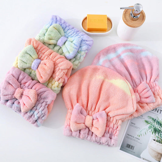 🧖‍♀️ LIMITED-TIME 50% OFF! ✨ Super Absorbent Hair Towel Wrap – Ultra-Soft, Gentle, Bow Design 🎀