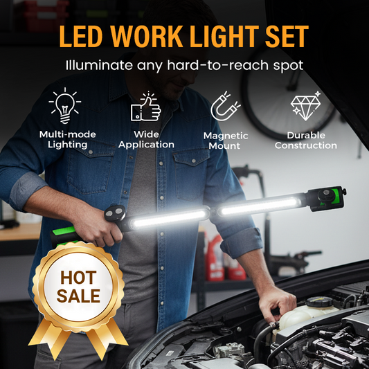 🔦 LIMITED-TIME 50% OFF! ✨ Magnetic LED Work Light Set – Modular, Rechargeable, IP44 🌟