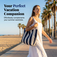 👜 LIMITED-TIME 50% OFF! ✨ Vertical Stripe Canvas Tote – Spacious, Durable, Perfect for Beach & Shopping 🏖️