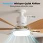 💡 LIMITED-TIME 50% OFF! 🌀 2-in-1 Smart Ceiling Fan Light – E27 Screw Install, Wood-Grain Blades, Silent ✨