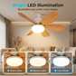 💡 LIMITED-TIME 50% OFF! 🌀 2-in-1 Smart Ceiling Fan Light – E27 Screw Install, Wood-Grain Blades, Silent ✨
