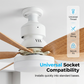 💡 LIMITED-TIME 50% OFF! 🌀 2-in-1 Smart Ceiling Fan Light – E27 Screw Install, Wood-Grain Blades, Silent ✨