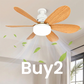 💡 LIMITED-TIME 50% OFF! 🌀 2-in-1 Smart Ceiling Fan Light – E27 Screw Install, Wood-Grain Blades, Silent ✨