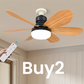 💡 LIMITED-TIME 50% OFF! 🌀 2-in-1 Smart Ceiling Fan Light – E27 Screw Install, Wood-Grain Blades, Silent ✨