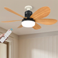 💡 LIMITED-TIME 50% OFF! 🌀 2-in-1 Smart Ceiling Fan Light – E27 Screw Install, Wood-Grain Blades, Silent ✨