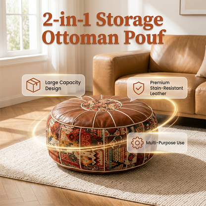 🛋️ LIMITED-TIME 50% OFF! ✨ Multifunctional Storage Ottoman Pouf – Decorative, Spacious, Versatile 🏠
