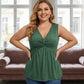 👚 LIMITED-TIME 50% OFF! ✨ Elegant Slimming V-Neck Tank Top – Twist Knot, Breathable, Wrinkle Resistant 🌴