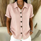 👕 LIMITED-TIME 50% OFF! ✨ Women's Striped Button-Down T-Shirt – Casual, Comfortable, Versatile 🍂