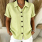 👕 LIMITED-TIME 50% OFF! ✨ Women's Striped Button-Down T-Shirt – Casual, Comfortable, Versatile 🍂