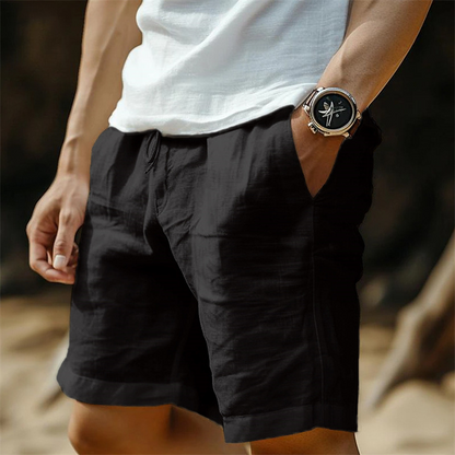 🩳 LIMITED-TIME 50% OFF! ✨ Men's Cotton-Linen Shorts – Breathable, Drawstring, Relaxed Fit ☀️