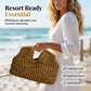 👜 LIMITED-TIME 50% OFF! ✨ Handwoven Straw Handbag – U-Shaped Grip, Roomy, Resort Ready 🏖️
