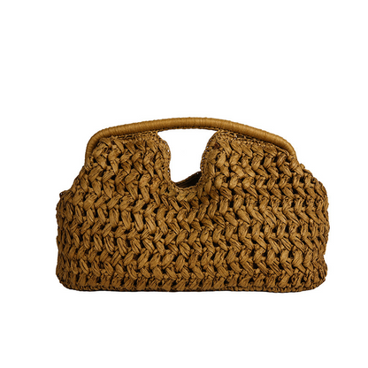 👜 LIMITED-TIME 50% OFF! ✨ Handwoven Straw Handbag – U-Shaped Grip, Roomy, Resort Ready 🏖️