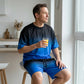 👕 LIMITED-TIME 50% OFF! ✨ Men’s Gradient Print Set – T-Shirt & Shorts, Relaxed Fit, Spandex 🌊