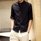 👔 LIMITED-TIME 50% OFF! ✨ Men’s Linen Mandarin Collar Shirt – Breathable, Frog Buttons, Relaxed Fit 🍂