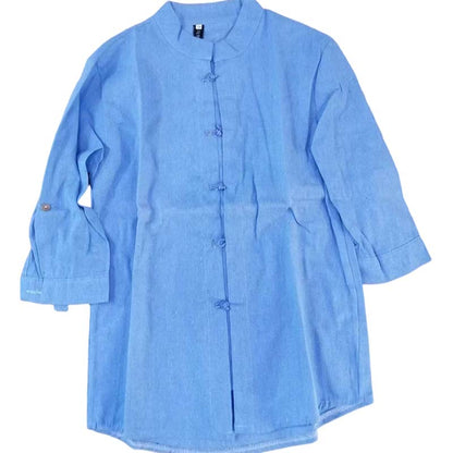 👔 LIMITED-TIME 50% OFF! ✨ Men’s Linen Mandarin Collar Shirt – Breathable, Frog Buttons, Relaxed Fit 🍂