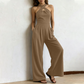 👗 LIMITED-TIME 50% OFF! ✨ Elegant Criss-Cross Halter Neck Jumpsuit – Chic, Flowy, Versatile 🌸