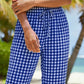 👖 LIMITED-TIME 50% OFF! ✨ Gingham Capri Pants – Drawstring Waist, Cotton-Linen, Breathable 🌿