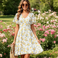 👗 LIMITED-TIME 50% OFF! ✨ Women’s Floral Print V-Neck Dress – Ruffle Sleeves, A-Line, Lightweight 🌸