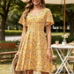 👗 LIMITED-TIME 50% OFF! ✨ Women’s Floral Print V-Neck Dress – Ruffle Sleeves, A-Line, Lightweight 🌸