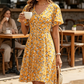 👗 LIMITED-TIME 50% OFF! ✨ Women’s Floral Print V-Neck Dress – Ruffle Sleeves, A-Line, Lightweight 🌸