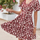 👗 LIMITED-TIME 50% OFF! ✨ Women’s Floral Print V-Neck Dress – Ruffle Sleeves, A-Line, Lightweight 🌸
