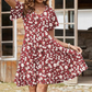 👗 LIMITED-TIME 50% OFF! ✨ Women’s Floral Print V-Neck Dress – Ruffle Sleeves, A-Line, Lightweight 🌸
