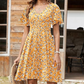 👗 LIMITED-TIME 50% OFF! ✨ Women’s Floral Print V-Neck Dress – Ruffle Sleeves, A-Line, Lightweight 🌸