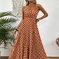 👗 LIMITED-TIME 50% OFF! ✨ Polka Dot Halter Neck Dress – Flowy, Flattering, Retro-Chic 🌼