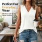 👚 LIMITED-TIME 50% OFF! ✨ Women's V-Neck Sleeveless Tank – Soft, Layered Collar, Everyday Chic 🌸