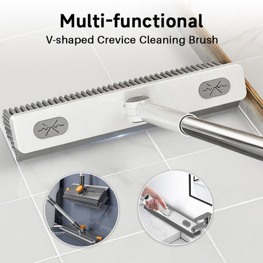 🧹 LIMITED-TIME 50% OFF! ✨ V-Shaped Crevice Cleaning Brush – Multi-Angle, Dual-Use, Efficient 🚿