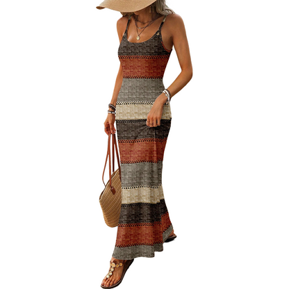 👗 LIMITED-TIME 50% OFF! ✨ Women's Striped Maxi Dress – Slim Fit, Flowy, Effortless Elegance 🌊