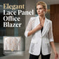 🤵‍♀️ LIMITED-TIME 50% OFF! ✨ White Lace Blazer – Slim Fit, 3/4 Sleeve, Elegant Transition 👑