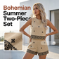 🌺 LIMITED-TIME 50% OFF! ✨ Bohemian Top & Shorts Set – Print, Breathable, Vacation Ready 🏖️