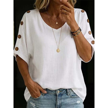 🎉 2026 Sale — Over 40,000 Sold!🌸Women's Casual Scoop Neck Top – Relaxed Fit, Solid Colors 👗