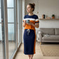 👗 LIMITED-TIME 50% OFF! ✨ Color Block T-Shirt & Long Skirt Set – Trendy, Comfy, 2-Piece 🌈