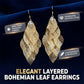 🍃 LIMITED-TIME 50% OFF! ✨ Cascading Leaf Earrings – Layered, Lightweight, Boho Elegance 💫