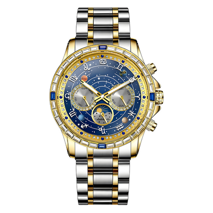 ⌚ LIMITED-TIME 50% OFF! ✨ Self-Winding Watch – Sun & Moon Phase, Calendar, Luminous 🌙