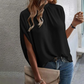 👚 LIMITED-TIME 50% OFF! ✨ Women's Mock Neck Top – Batwing Sleeve, Relaxed Fit, Elegant Drape 🍂