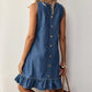 👗 LIMITED-TIME 50% OFF! ✨ Women's Sleeveless Denim Ruffle Hem Dress