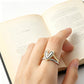 💍 LIMITED-TIME 50% OFF! ✨ Two-Tone Layered Heart Ring – Gold & Silver, Stacked Look, Lightweight ❤️
