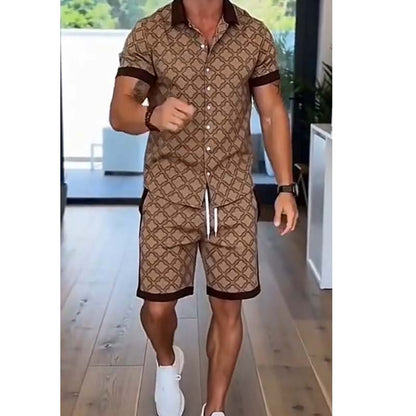 👕 LIMITED-TIME 50% OFF! ✨ Men's Printed 2-Piece Summer Set – Slim Fit, Breathable, Urban Style ☀️