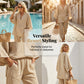 👗 LIMITED-TIME 50% OFF! ✨ Women's Slouchy Pants Set – V-Neck, Batwing Sleeve, Resort Ready ☀️