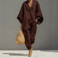 👗 LIMITED-TIME 50% OFF! ✨ Women's Slouchy Pants Set – V-Neck, Batwing Sleeve, Resort Ready ☀️