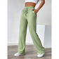 👖 LIMITED-TIME 50% OFF! ✨ Women's High Waist Wide-Leg Pants – Ribbed Knit, Drawstring, Comfy 🌸