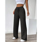 👖 LIMITED-TIME 50% OFF! ✨ Women's High Waist Wide-Leg Pants – Ribbed Knit, Drawstring, Comfy 🌸
